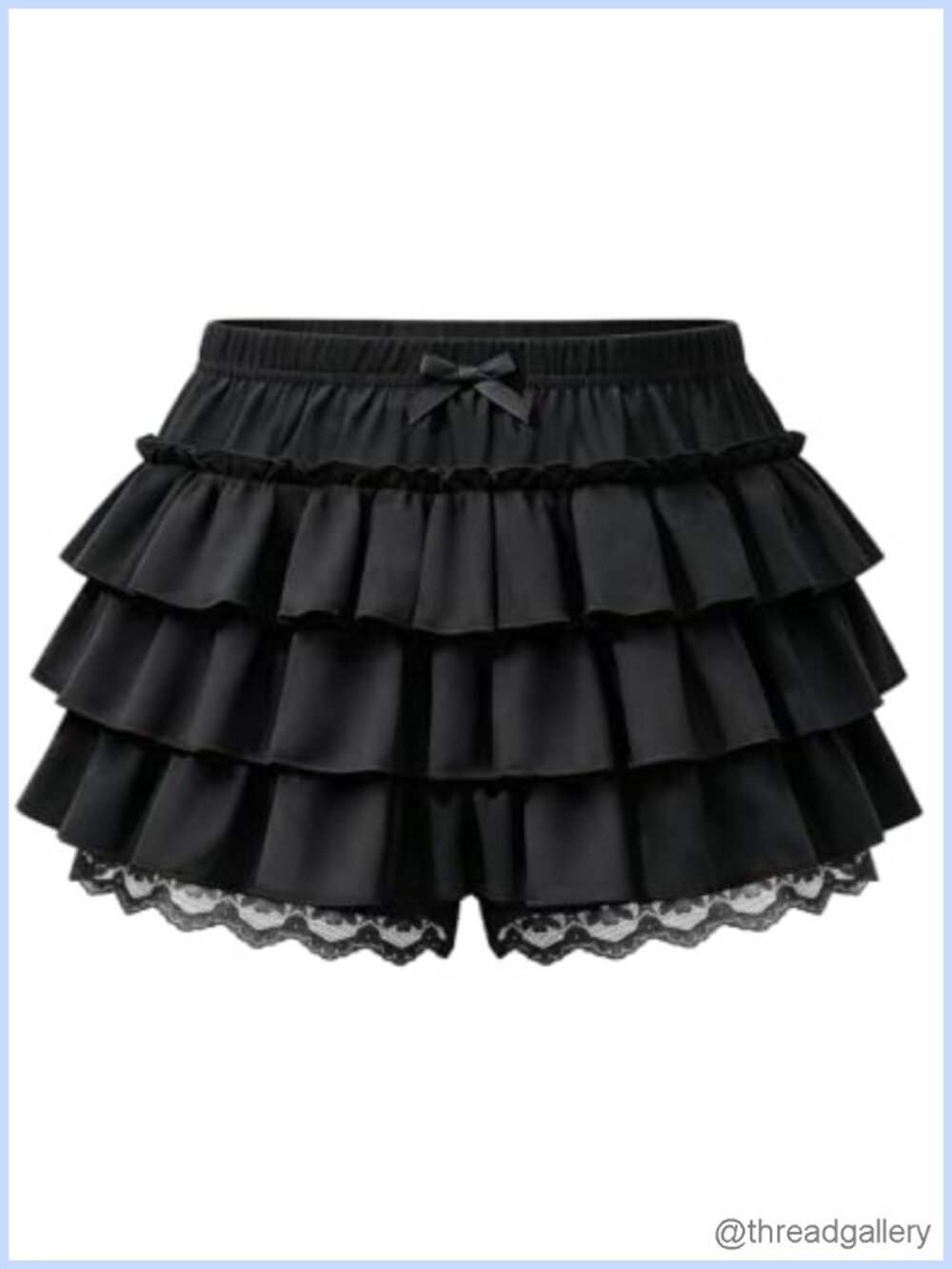Ruffle Lace Bloomer Shorts Elastic High Waist Y2K Micro Boyshorts